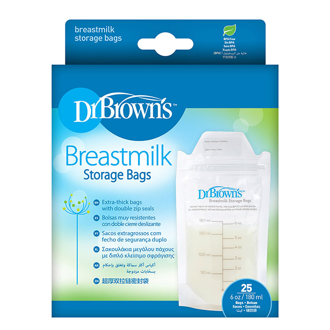کیسه ذخیره شیر مادر دکتر براون Dr browns بسته 25 عددی